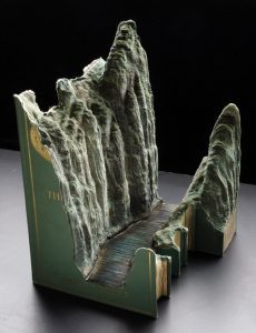 Landscapes Carved Into Books By Guy Laramee - The Great Wall
