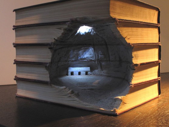Landscapes Carved Into Books By Guy Laramee - Biblios
