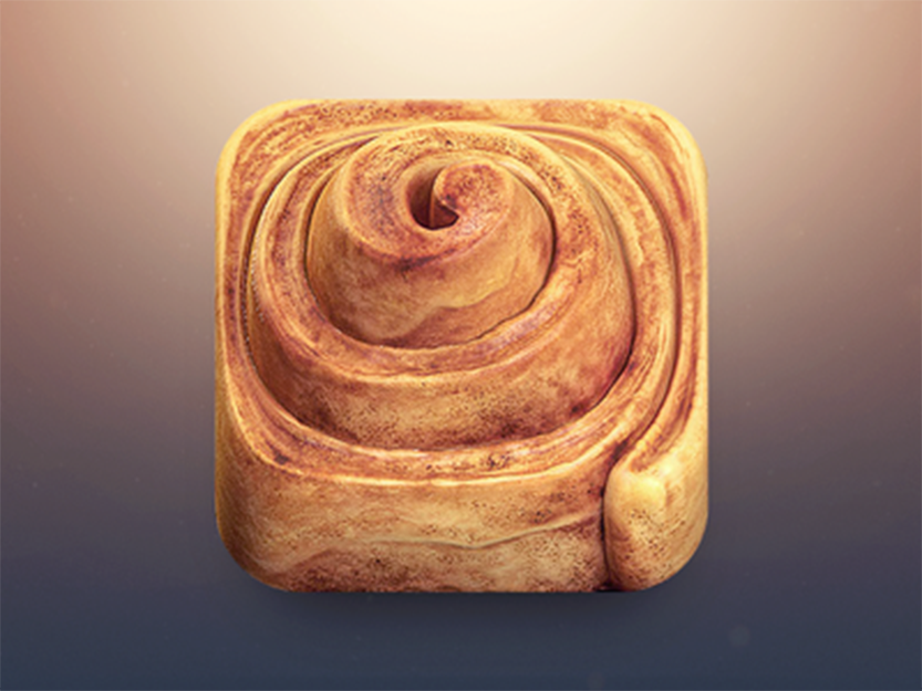 Cinnamon Roll App Icon by Creativedash