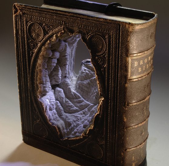 Landscapes Carved Into Books By Guy Laramee - Guan-Yin